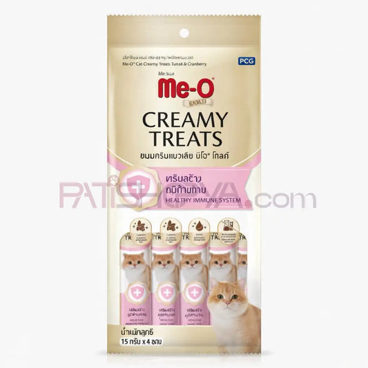 Me-O GOLD CREAMY TREATS TON BAL.İLAVE TURNA YEMİŞİ 12’Lİ Me-O Kedi Mamaları