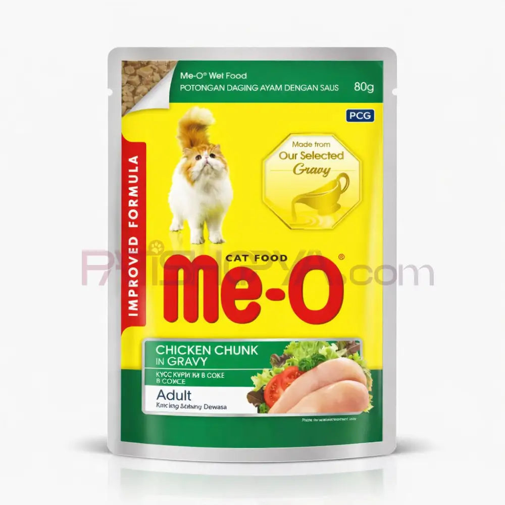 Me-O TAVUKLU KEDİ YAŞMAMA 80GR 12’Lİ Me-O Kedi Mamaları