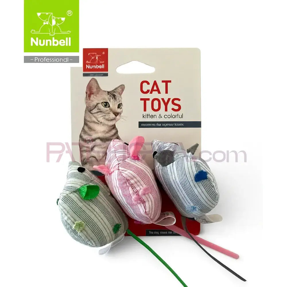 NUNBELL İPLİ FARE 3’LÜ Kedi Oyuncakları