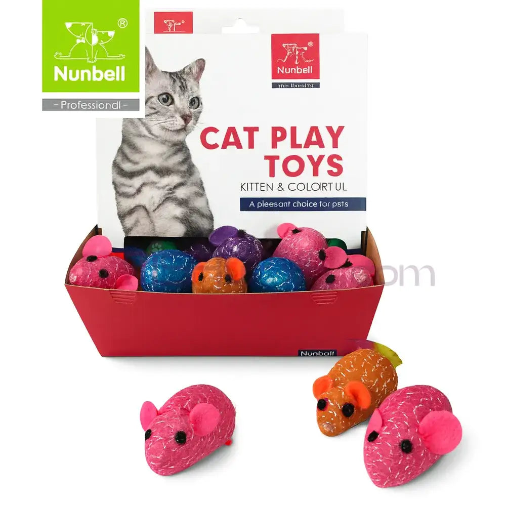 NUNBELL KEDİ OYUN.SİMLİ FARE 48’Lİ Kedi Oyuncakları