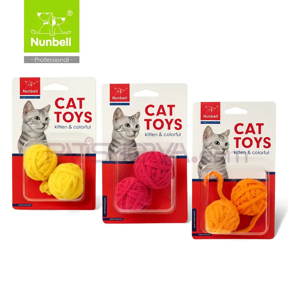 NUNBELL KEDİ OYUNCAGI KUYRUKLU TOP 2’Lİ Kedi Oyuncakları