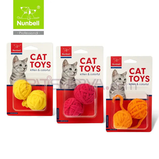 NUNBELL KEDİ OYUNCAGI KUYRUKLU TOP 2’Lİ Kedi Oyuncakları