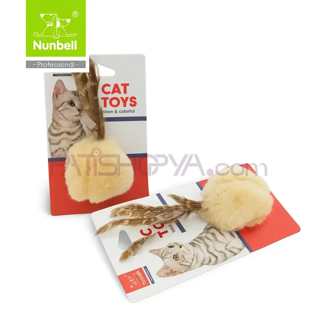 NUNBELL KEDİ OYUNCAGI TÜYLÜ TOP Kedi Oyuncakları