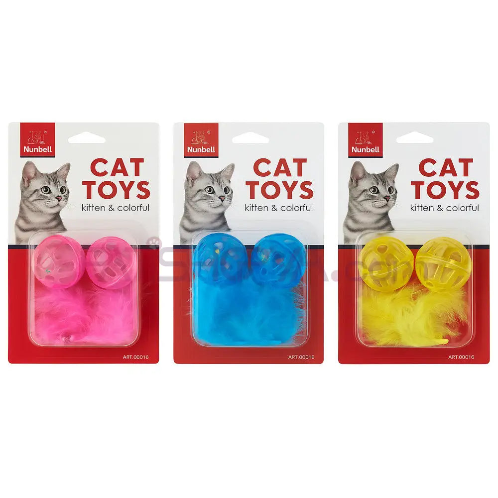 NUNBELL KEDİ OYUNCAĞI TÜYLÜ TOPLAR 2’Lİ Kedi Oyuncakları