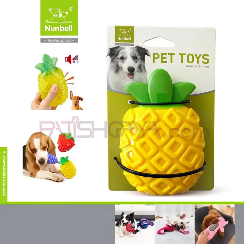 NUNBELL KÖPEK VE KEDİ AROMALI OYUNCAK ANANAS Köpek Oyuncakları