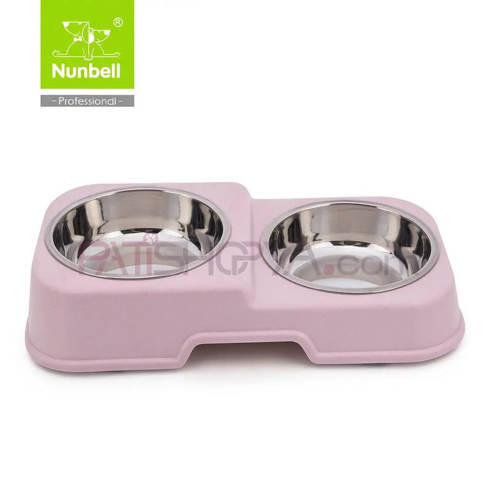 NUNBELL MELAMİN ÇELİK MAMA KABI İKİLİ