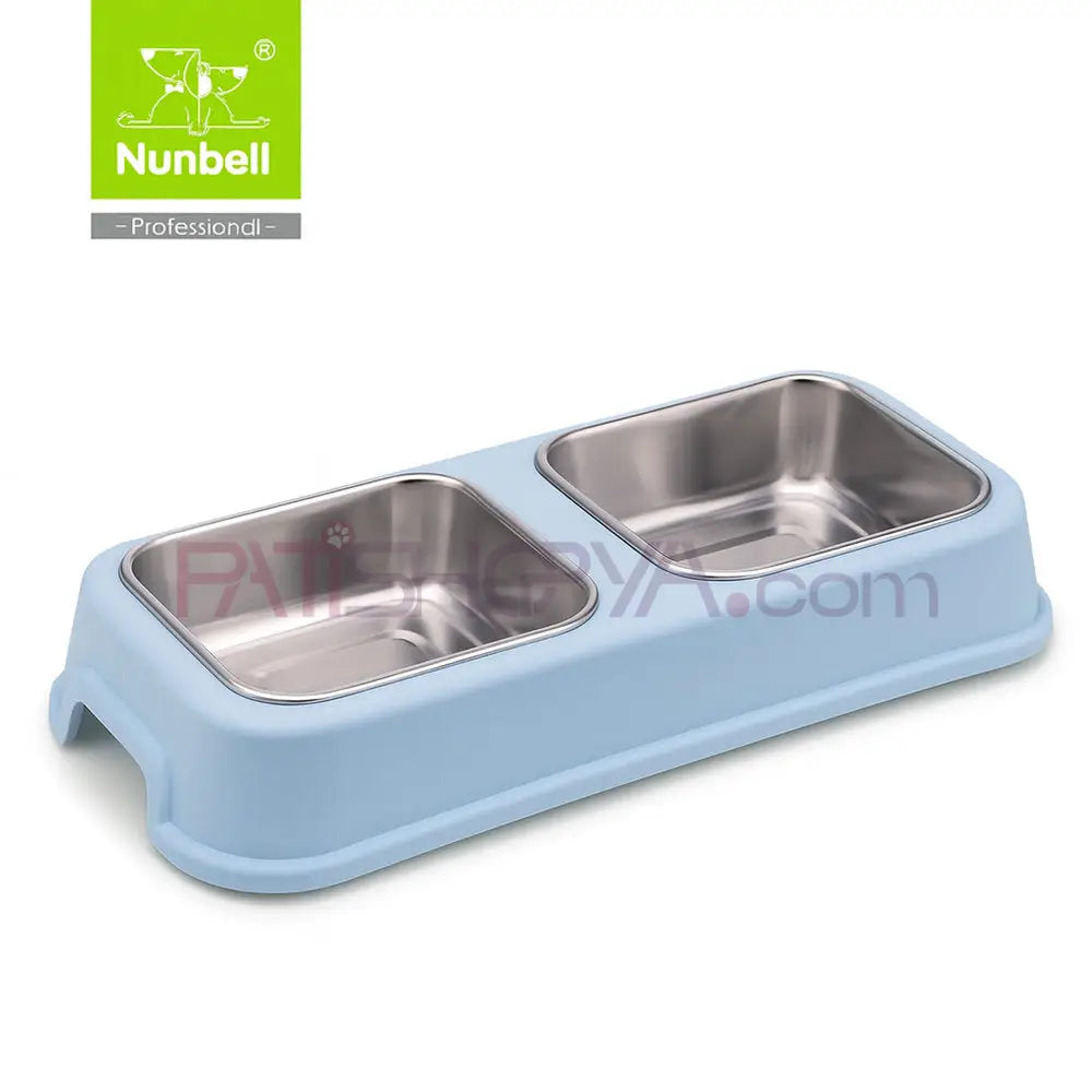 NUNBELL MELAMİN ÇELİK MAMA KABI İKİLİ