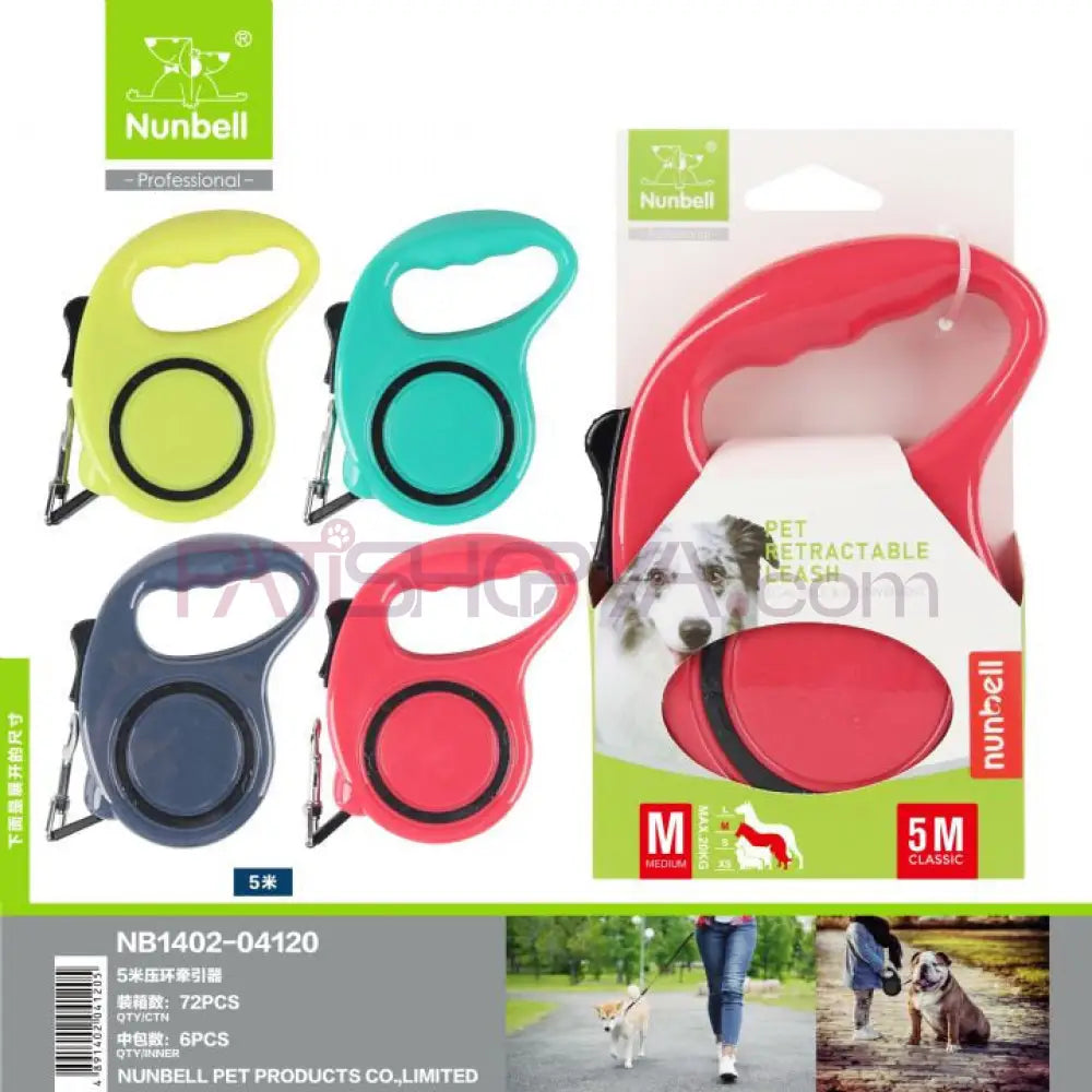 NUNBELL OTOMATİK TASMA ŞERİT 5 mt Köpek Otomatik Gezdirme Tasmaları
