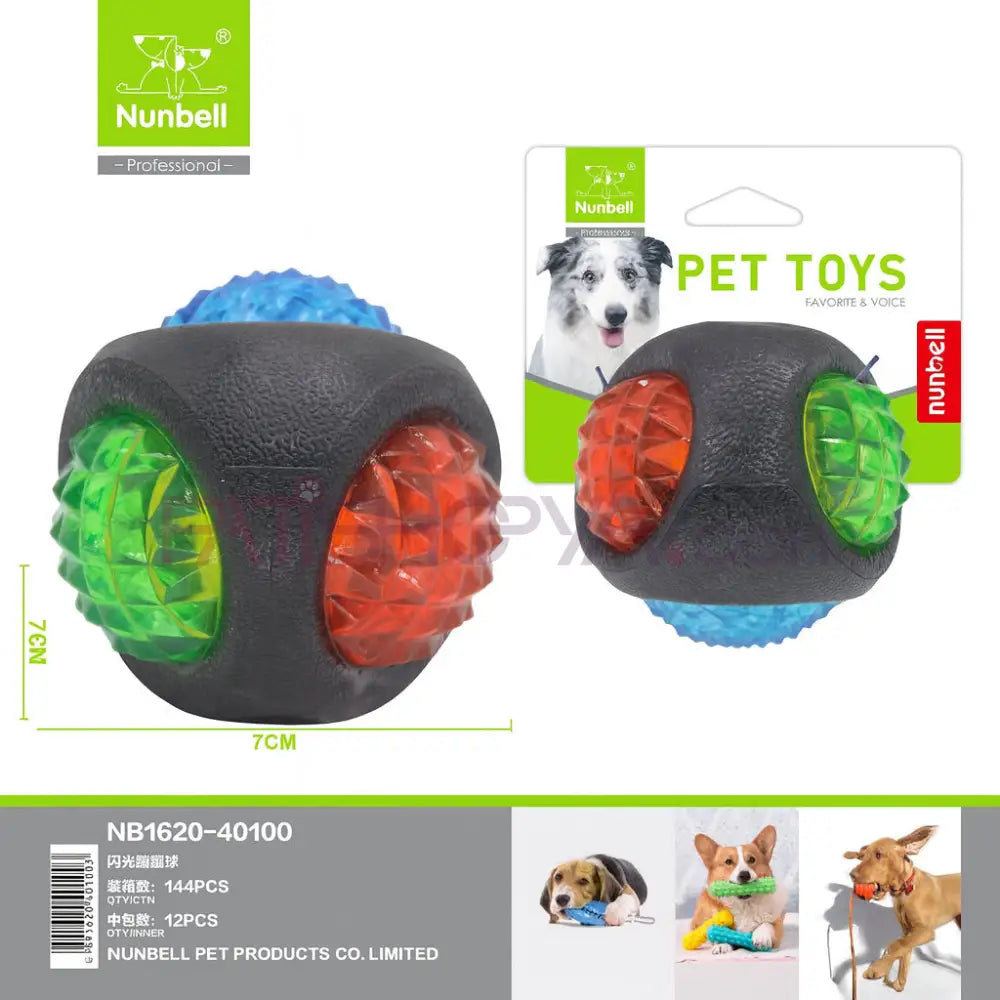 NUNBELL PLASTİK IŞIKLI TOP Köpek Oyuncakları