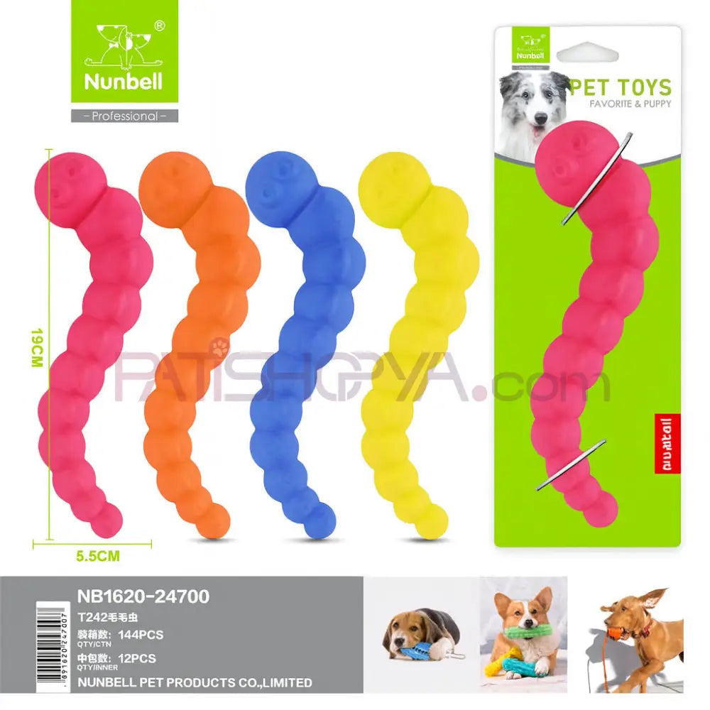 NUNBELL PLASTİK TIRTIL 15cm Köpek Oyuncakları