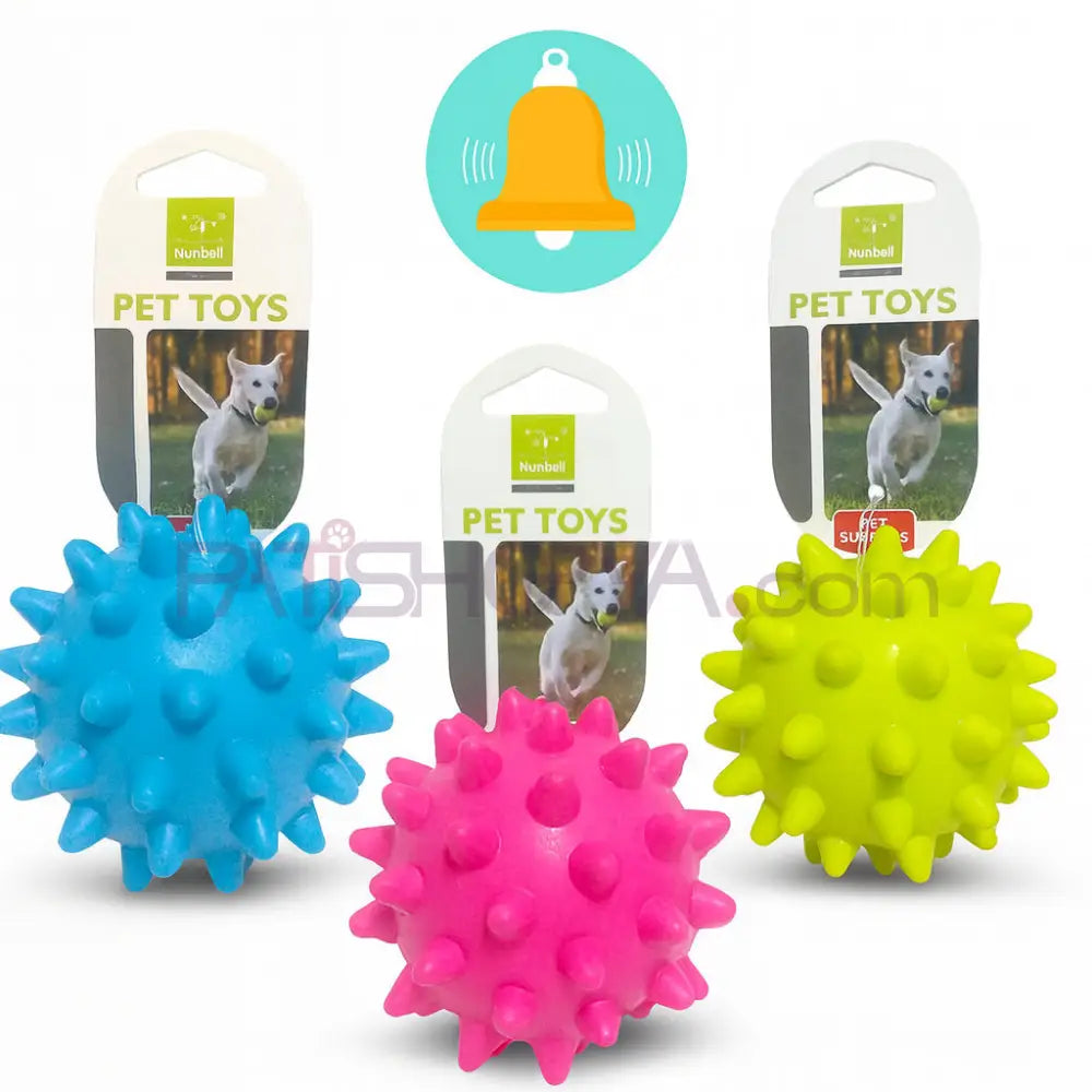 NUNBELL PLASTİK ZİLLİ KİRPİ TOP Köpek Oyuncakları