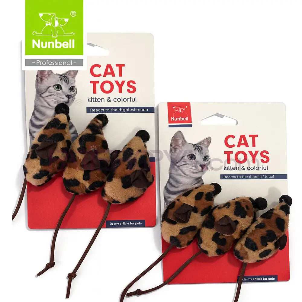 NUNBELL TÜYLÜ FARE 3’LÜ Kedi Oyuncakları