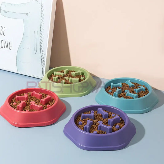 Obezite Engelleyici Yavaş Yeme Mama Kabı Kedi ve Köpek Mama Su Kabı