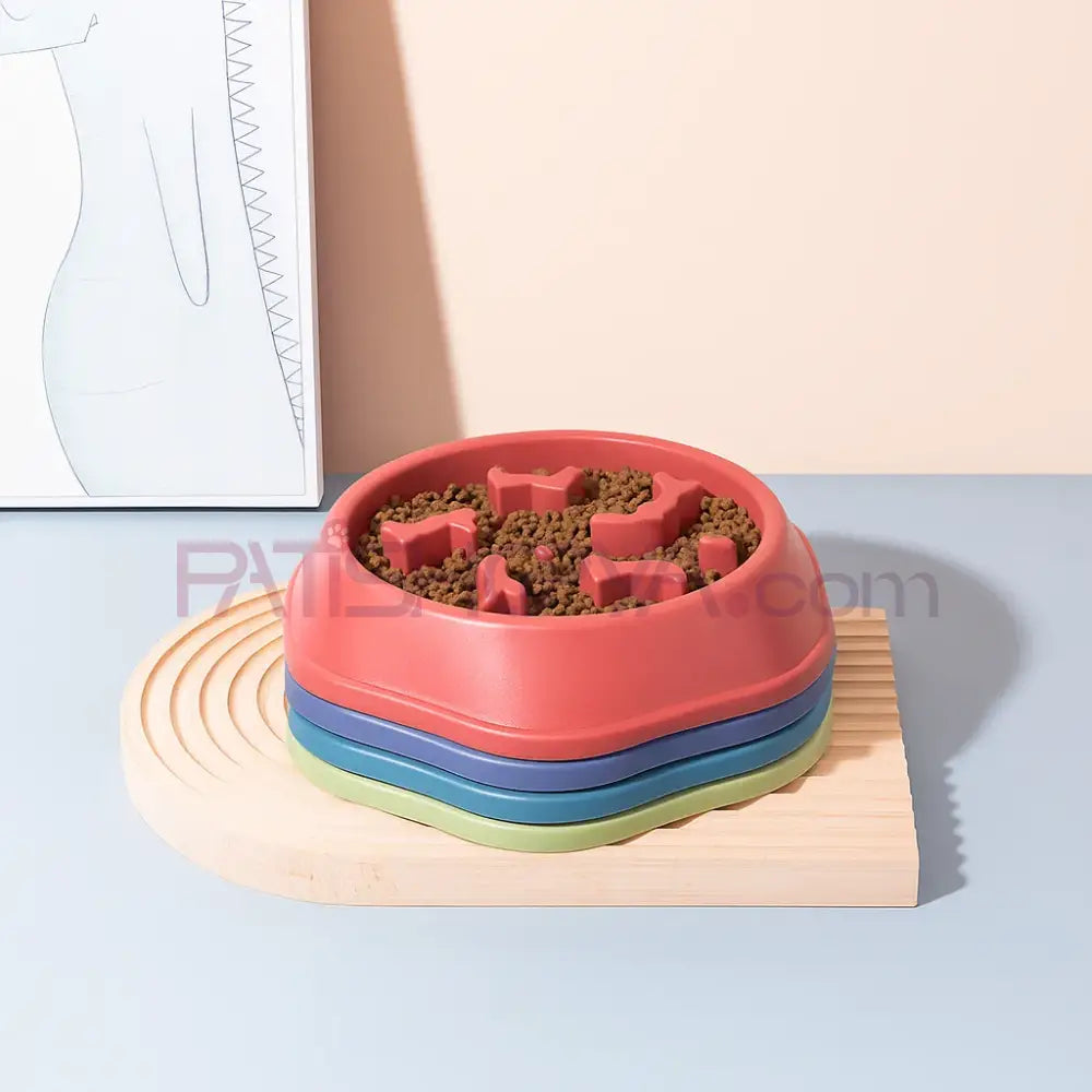 Obezite Engelleyici Yavaş Yeme Mama Kabı Kedi ve Köpek Mama Su Kabı
