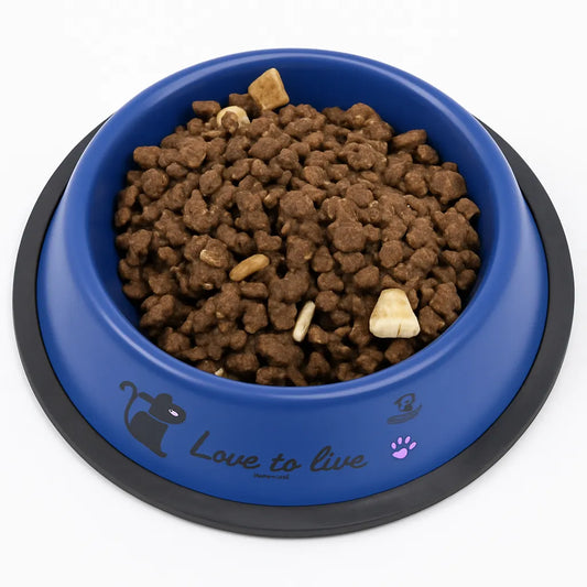 16 Cm Renkli Baskılı Paslanmaz Çelik Kedi Köpek Mama Su Kabı Toptan Pet Shop Ürünleri Hijyenik Çelik Mama Kabı