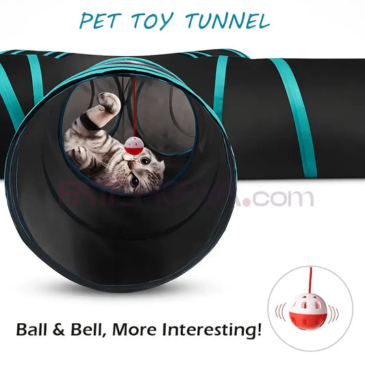 5 YOLLU KIVRIMLI LUX KEDİ OYUN TÜNELİ Kedi Oyuncakları