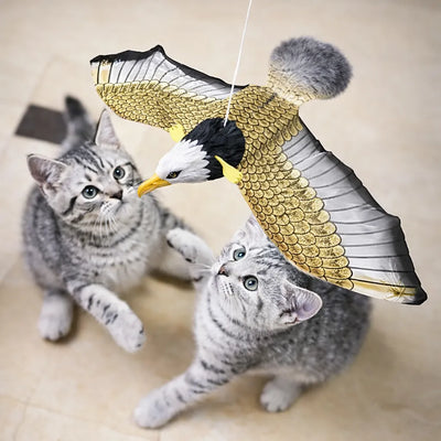 Askılı Kanat Çırpan Kartal Evcil Hayvan Oyuncağı Toptan Kedi Oyuncakları İnteraktif Uçan Kartal Oyuncağı