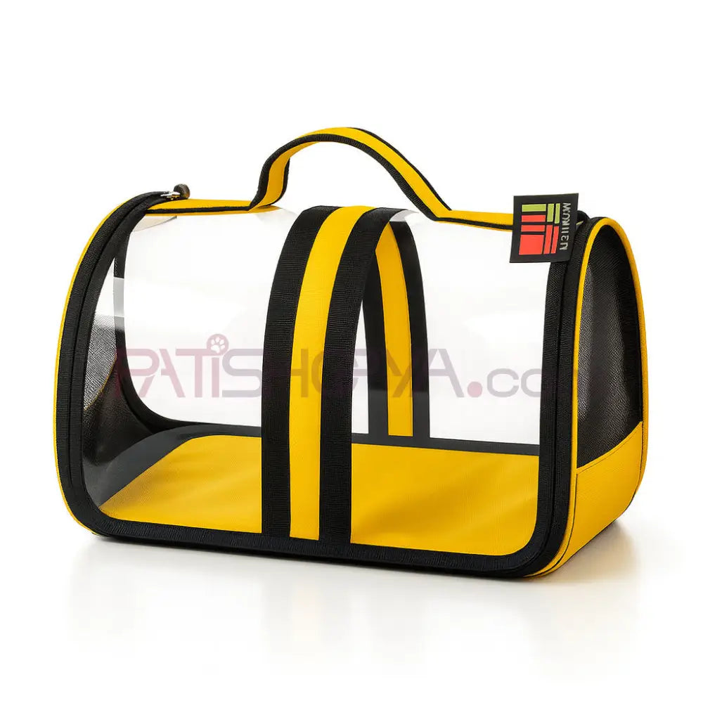 BACCO MİLANO ŞEFFAF ÇANTA SARI 44x28x28 cm Kedi ve Köpek Taşıma Çantası