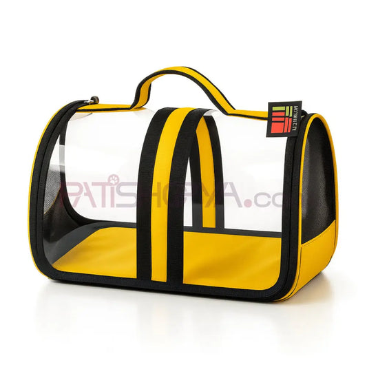 BACCO MİLANO ŞEFFAF ÇANTA SARI 44x28x28 cm Kedi ve Köpek Taşıma Çantası