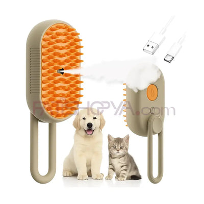 Buharlı ve Saplı Kedi Köpek Tüy Toplama Fırçası Kutulu