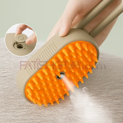 Buharlı ve Saplı Kedi Köpek Tüy Toplama Fırçası Kutulu