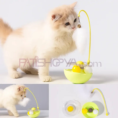 Hacıyatmaz Oltalı Tüylü Kedi Oyuncağı Lüks Kutulu Toptan Kedi Oyuncakları İnteraktif Devrilmez Oyuncak