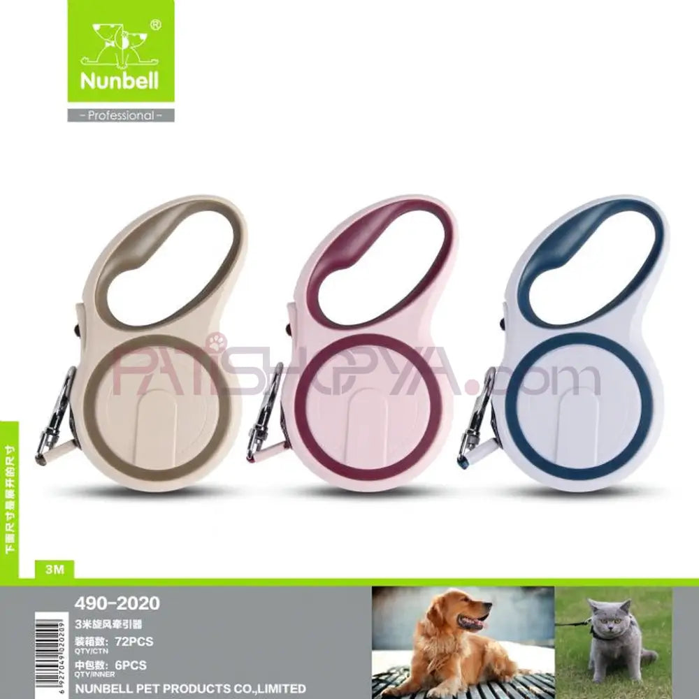 Patishopya Toptan Köpek Gezdirme Tasması Nunbell Otomatik Şerit 3 Metre