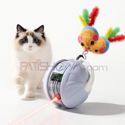 Lazerli Şarjlı Hareketli İnteraktif Kedi Oyun Topu Kutulu Toptan Kedi Oyuncakları Akıllı Otomatik Top