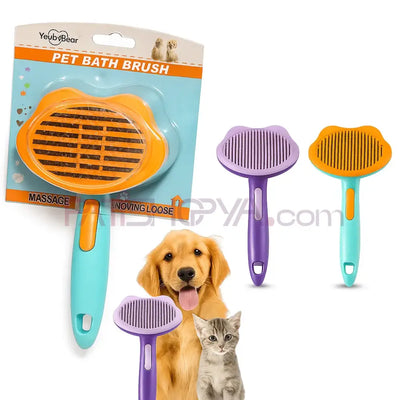 Otomatik Basmalı Kedi Köpek Tüy Toplama Tarağı Kulaklı Model Kedi Tarakları