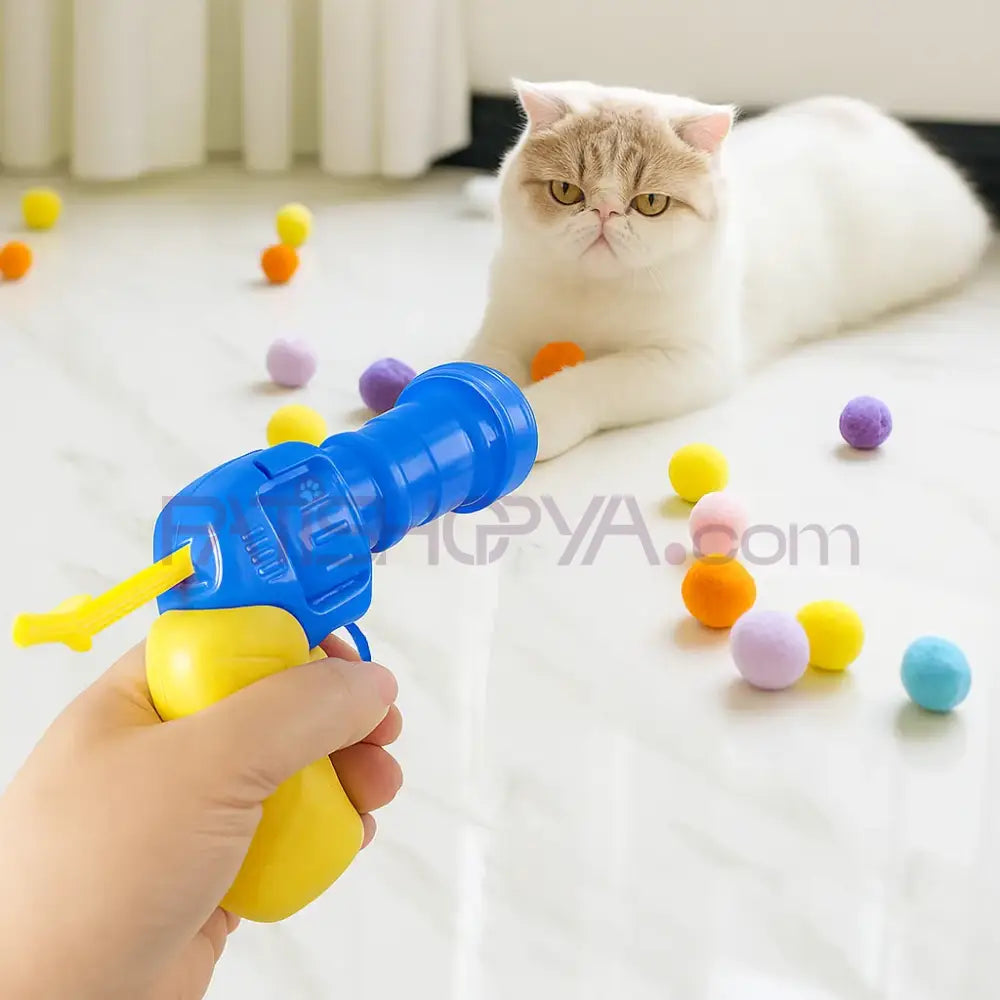 PELUŞ ATICI TABANCA OYUNCAK 20 TOP Kedi Oyuncakları