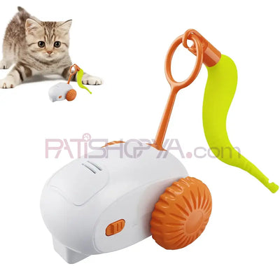 Şarjlı Akıllı Otomatik Hareket Eden İnteraktif Araba Kedi Oyuncağı 8 CM Kedi Oyuncakları