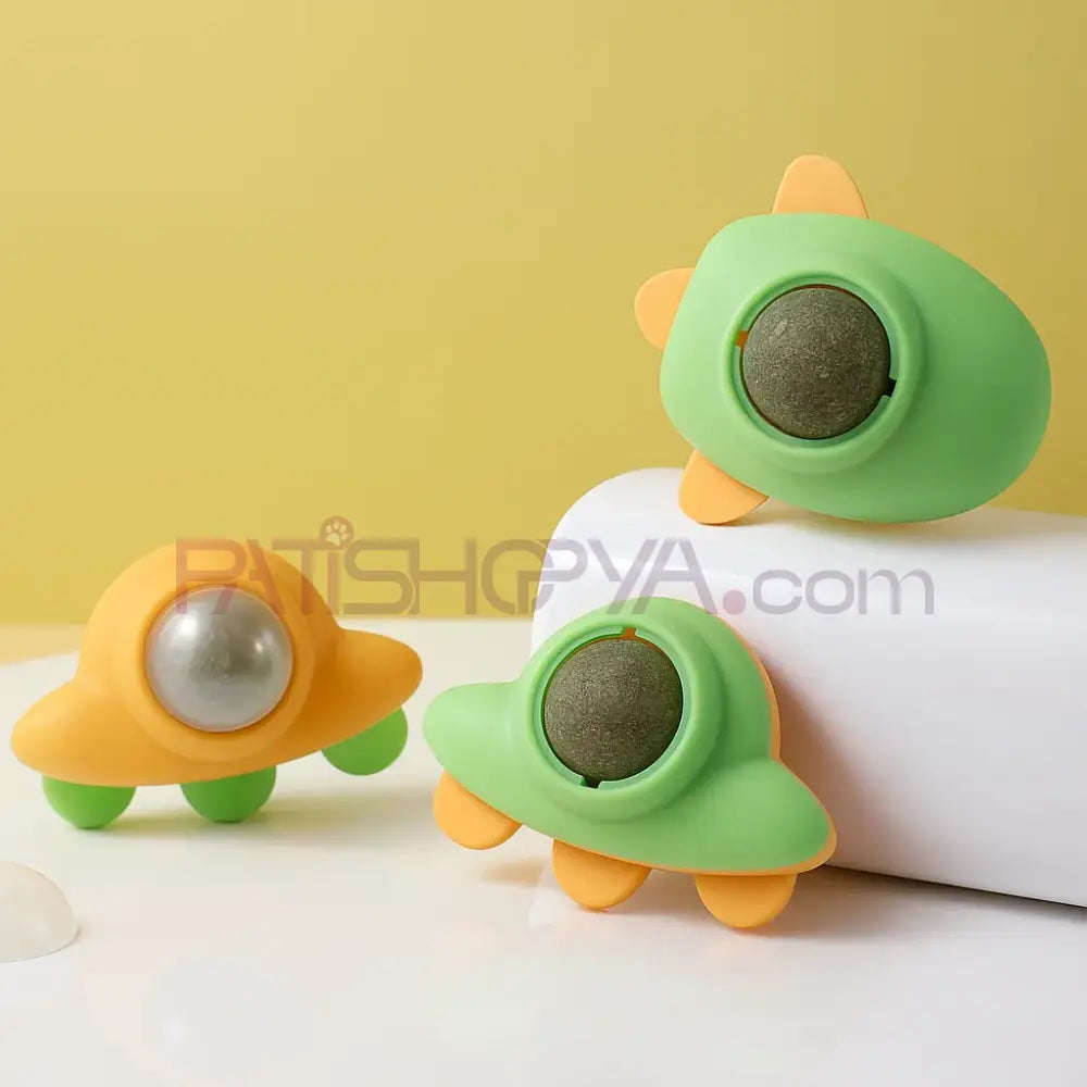 UFO Model Kedi Nanesi Yalama Topu Catnip Oyuncak Toptan Kedi Oyuncakları Duvara Yapışan