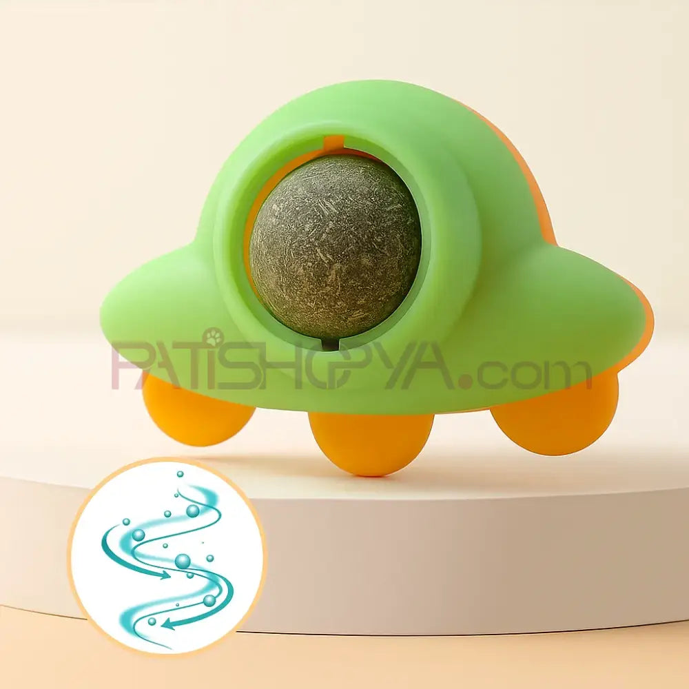 UFO Model Kedi Nanesi Yalama Topu Catnip Oyuncak Toptan Kedi Oyuncakları Duvara Yapışan