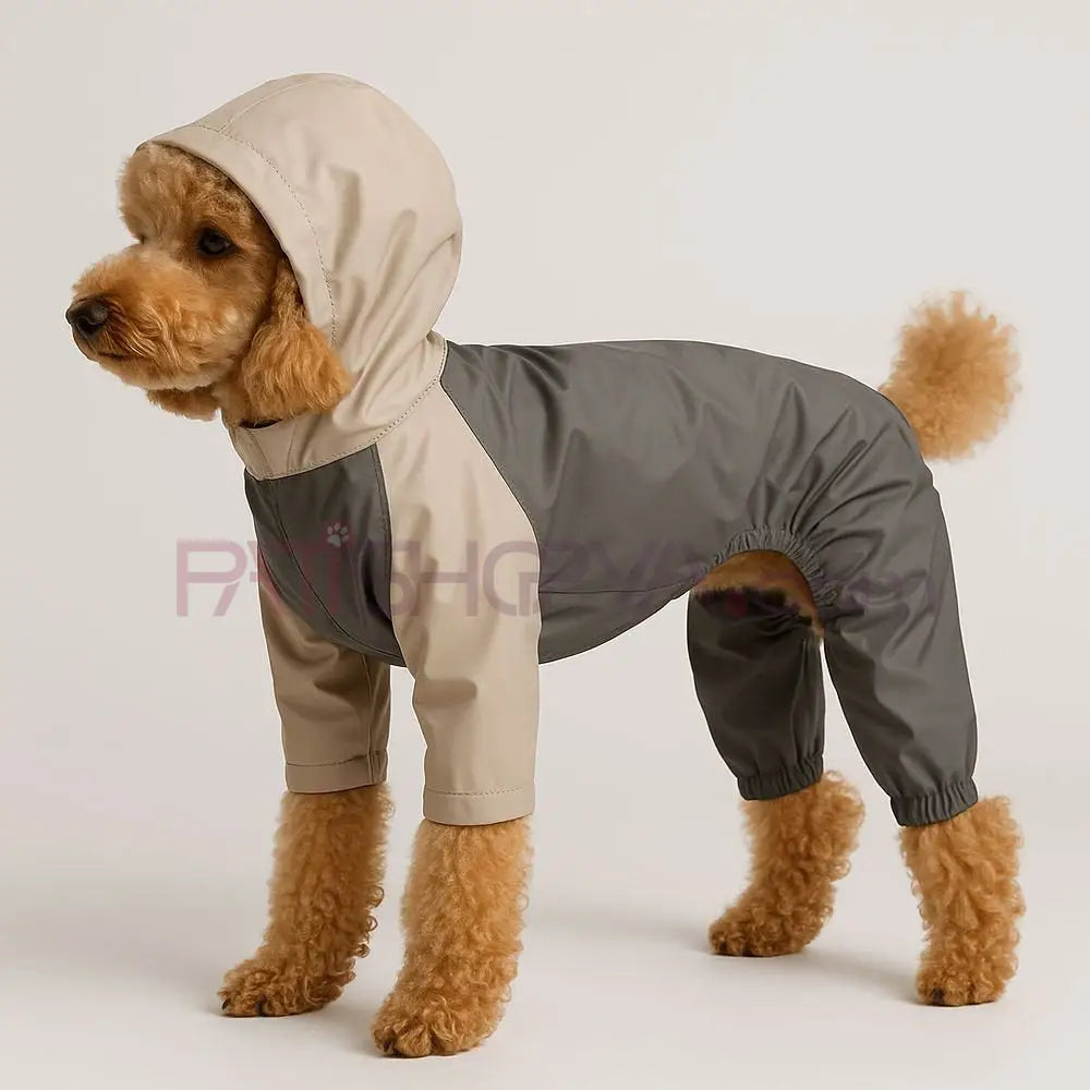 Urban Mist Bej Lüx Köpek Yağmurluk (S-M-L-XL-2XL) Kedi ve Köpek Kıyafeti