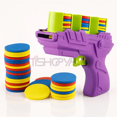 Evcil Hayvan Eva Disk Atıcı Oyuncak Tabanca Kedi Oyuncakları