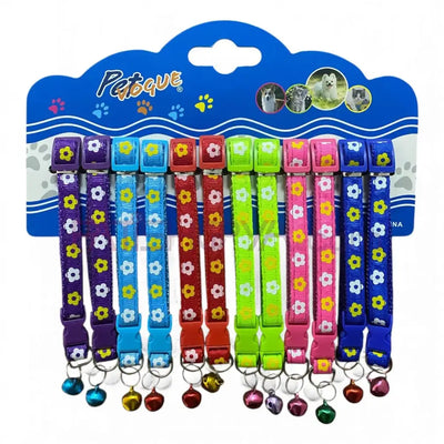 PET VOGUE Çiçek Desenli Kedi Boyunluk Seti 12Lİ