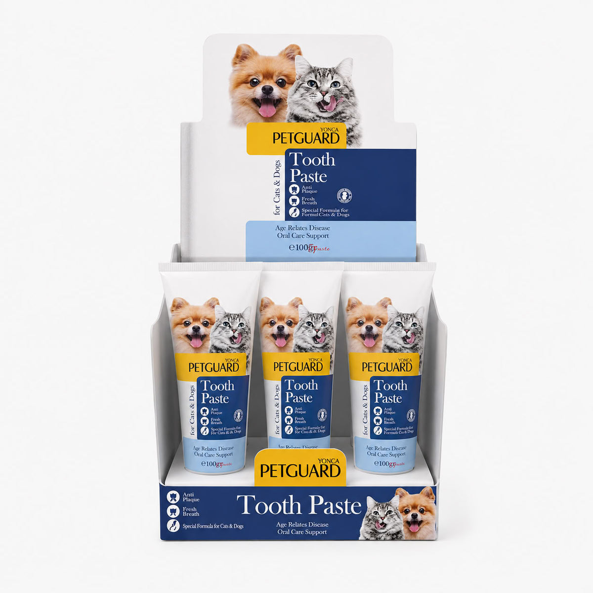 Kedi ve köpekler için Petguard 100 gr ağız ve diş bakım diş macunu