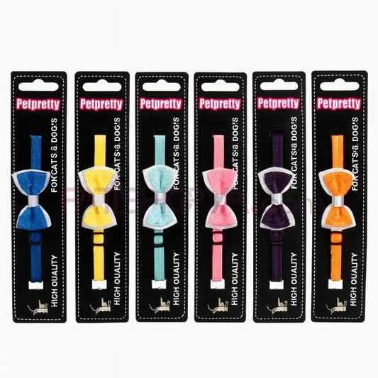 PETPRETTY Papyonlu Evcil Hayvan Boyun Tasması (12Lİ PAKET) Kedi ve Köpek Tasmaları