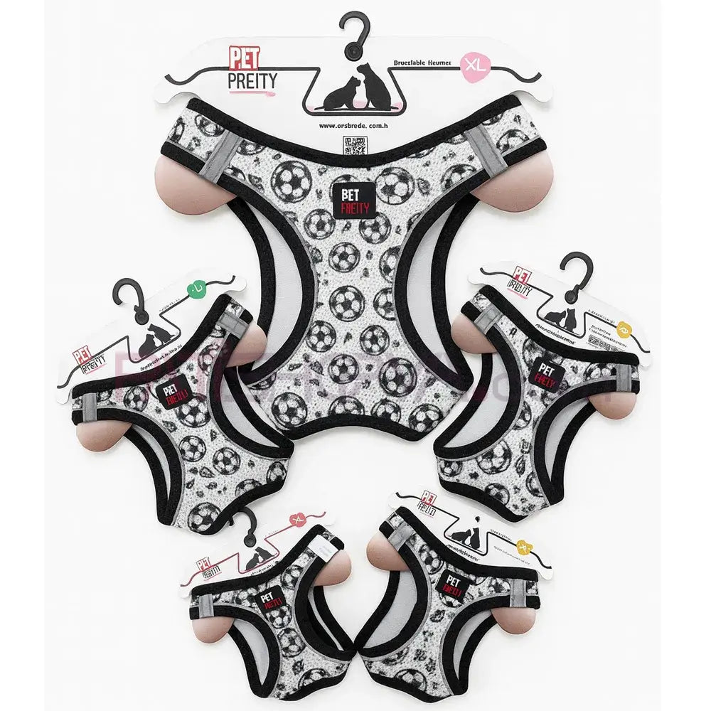 PETPRETTY SİYAH-BEYAZ 5’Lİ GÖĞÜS TASMA SET XS-S-M-L-XL Kedi ve Köpek Bakım Ürünleri
