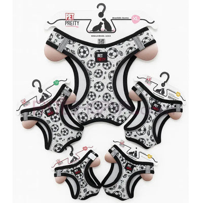 PETPRETTY SİYAH-BEYAZ 5'Lİ GÖĞÜS TASMA SET XS-S-M-L-XL