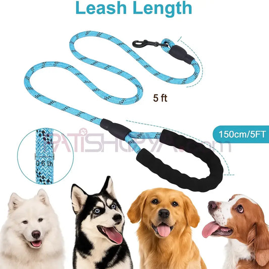 REFLEKTÖRLÜ KÖPEK GEZDİRME 120 CM 0,8 mm Kedi ve Köpek Tasmaları