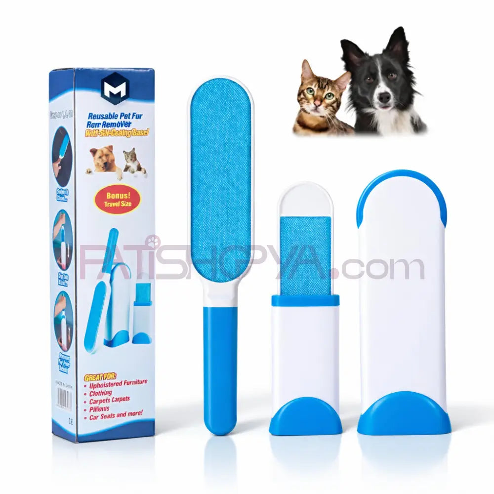 Tüy Toz Temizleyici Fırça Seti 2li Mavi (KUTULU) Kedi ve Köpek Bakım Ürünleri